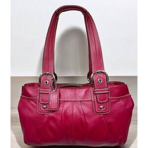 Y2K Coach F13732 Soho Pleated Leather Satchel Bag